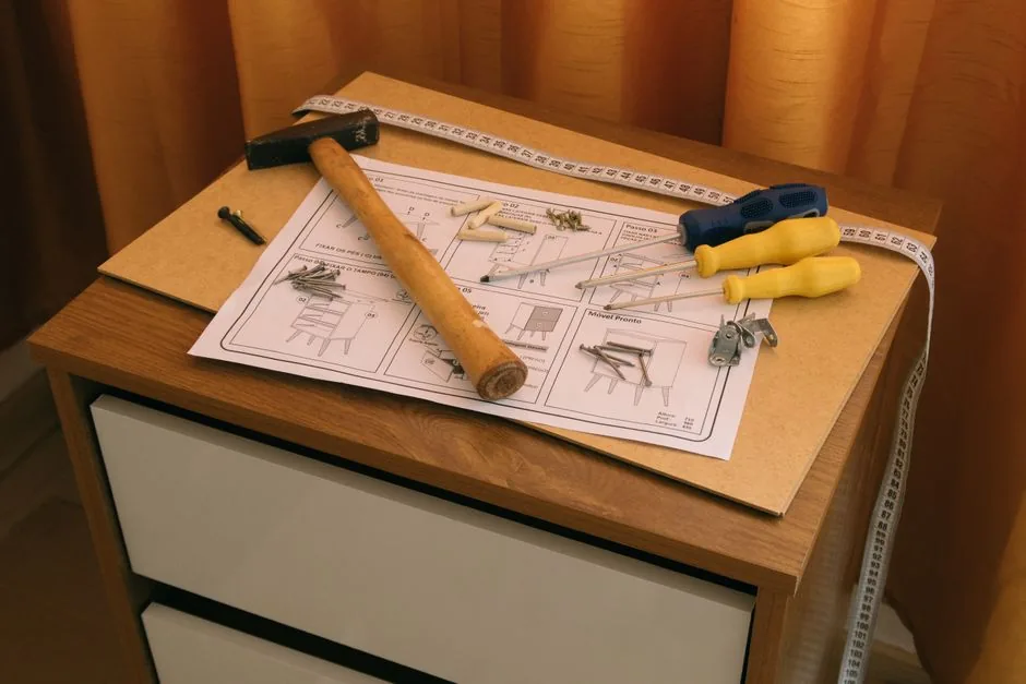 Arbeiten an einer Küche während der Renovierung